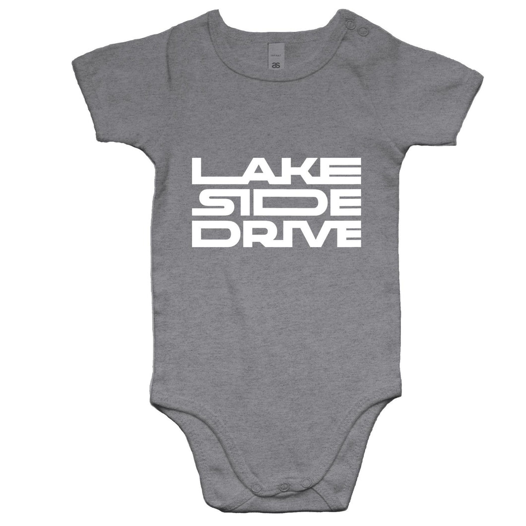 Lakeside Drive - Romper [white logo] - Lakeside Drive F1 Podcast