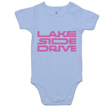 Load image into Gallery viewer, Lakeside Drive - Romper [pink logo] - Lakeside Drive F1 Podcast
