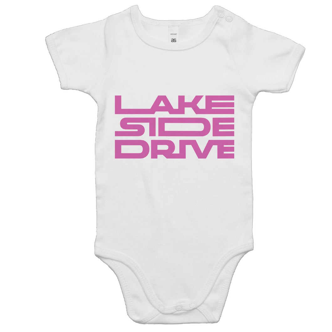 Lakeside Drive - Romper [pink logo] - Lakeside Drive F1 Podcast