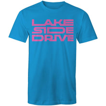 Load image into Gallery viewer, Lakeside Drive - Tee [pink logo] - Lakeside Drive F1 Podcast
