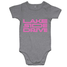 Load image into Gallery viewer, Lakeside Drive - Romper [pink logo] - Lakeside Drive F1 Podcast
